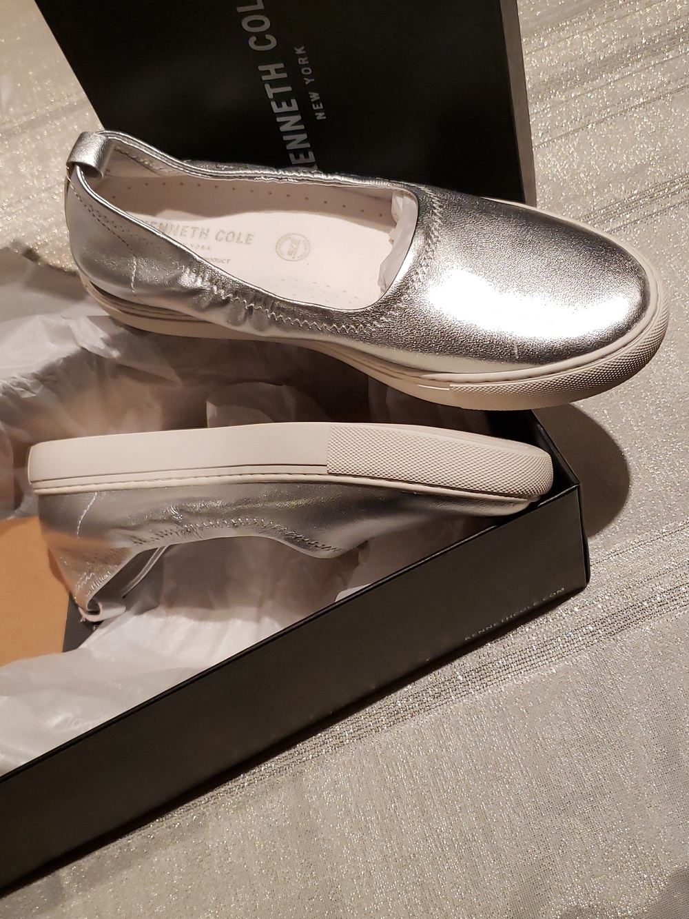 Kenneth Cole New Flats Women's 8.5 Ballet Orthotic Wedge Sneaker NIB Leather - Picture 12 of 16